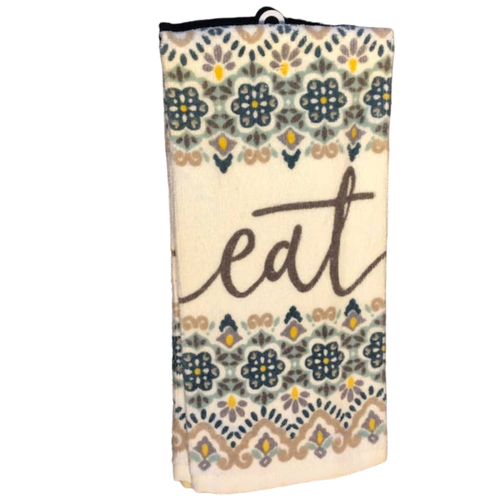 "eat" 2pc set of Dish Towels~~NWOT